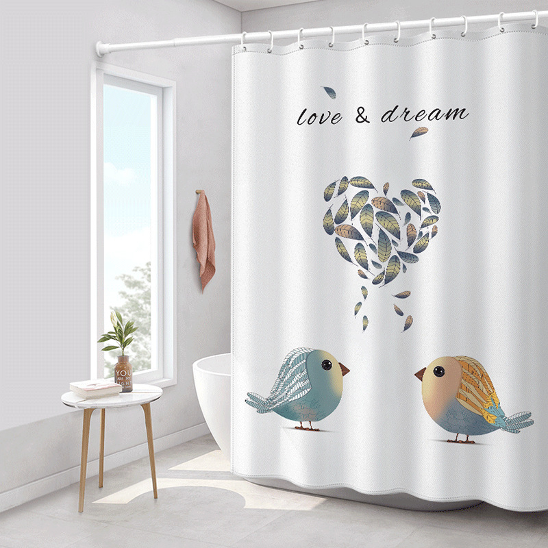 พร้อมส่ง🌷ผ้าม่านห้องน้ำ สไตล์มินิมอล กว้าง180 ซม. สูง200 ซม. กันเชื้อรา เจาะตาไก่มีห่วงพลาสติก (ราวซื้อแยก) - รูปที่ 3