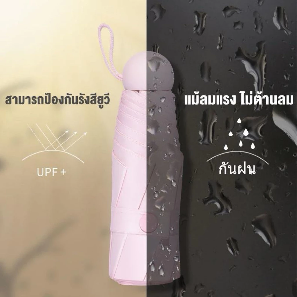 ร่มแคปซูลพกพา กัน UV ขนาดเล็ก thumbnail 4