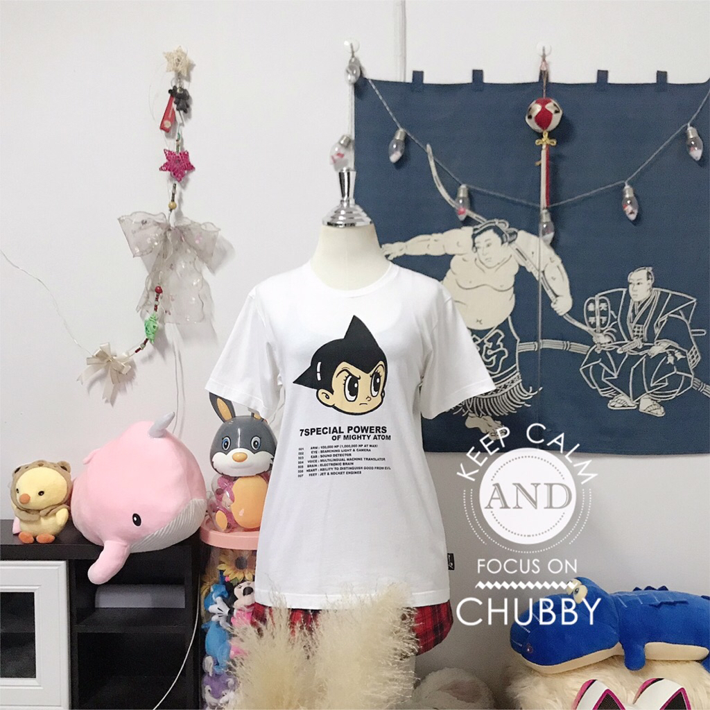 เสื้อยืดแขนสั้นสีขาวยูนิโคล่ลายการ์ตูนอะตอม เจ้าหนูปรมาณู Astro Boy Tetsuwan Atom UNIQLO 7 SPECIAL P