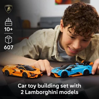 LEGO Speed Champions 77238 Lamborghini Revuelto & Huracán STO (607pcs.), Building Blocks, Kids Toy