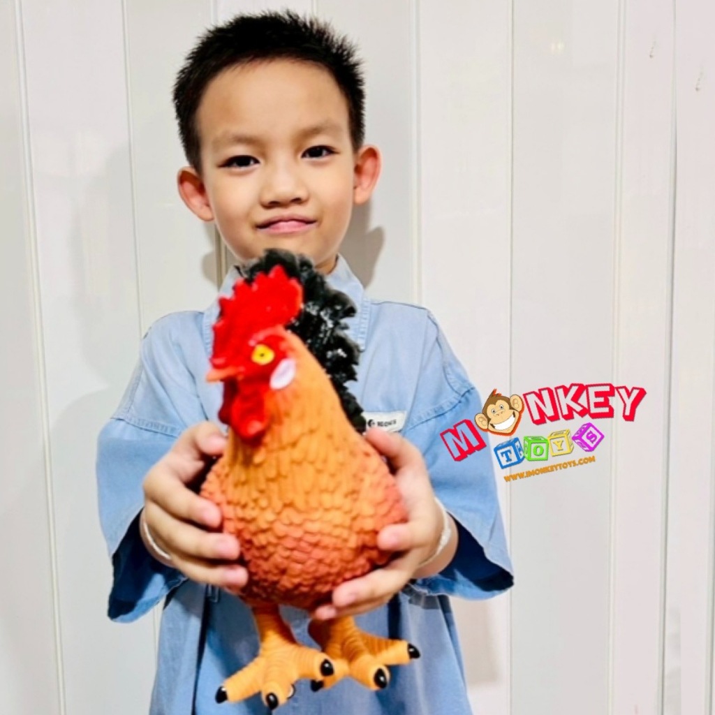 Monkey Toys - โมเดลสัตว์ Chicken ไก่ แจ้ ขนาด 23.00 CM แบบนิ่ม (จากหาดใหญ่)