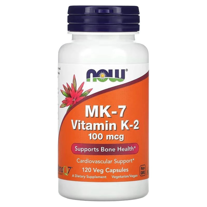 ⭐พร้อมส่ง วิตามินเค Now Foods, MK-7 Vitamin K-2, MK 7 Vitamin K 2,100 mcg, 120 Veggie Caps