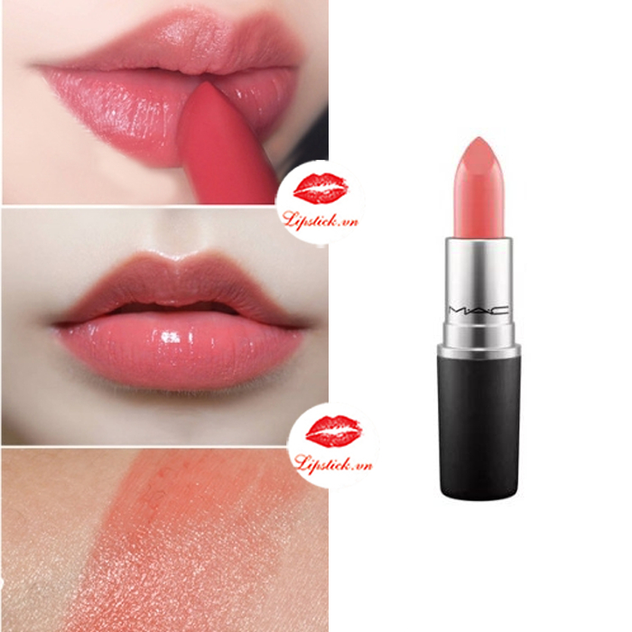 พร้อมส่ง ลิปสติกแบ่งขาย M a c luster lipstick สี 520 see sheer ขนาด 0.25g. แถมฟรีแปรงทาลิป