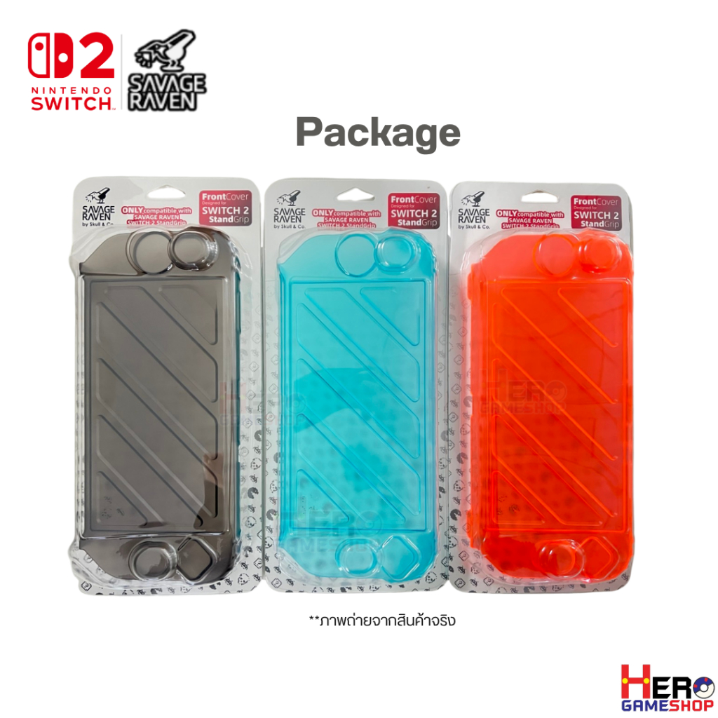 Savage Raven by Skull & Co.ฝาครอบหน้าจอ Switch2 ✨ปกป้องหน้าจอ ทนทาน ใช้งานร่วมกับ เคส Stand Grip✨ by Hero Gameshop - รูปที่ 3