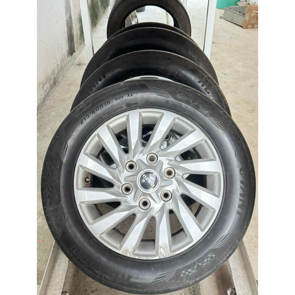 ล้อแม็กขอบ 16 ISUZU กลึงเบ้าใหม่ใส่รถตู้โตโยต้า