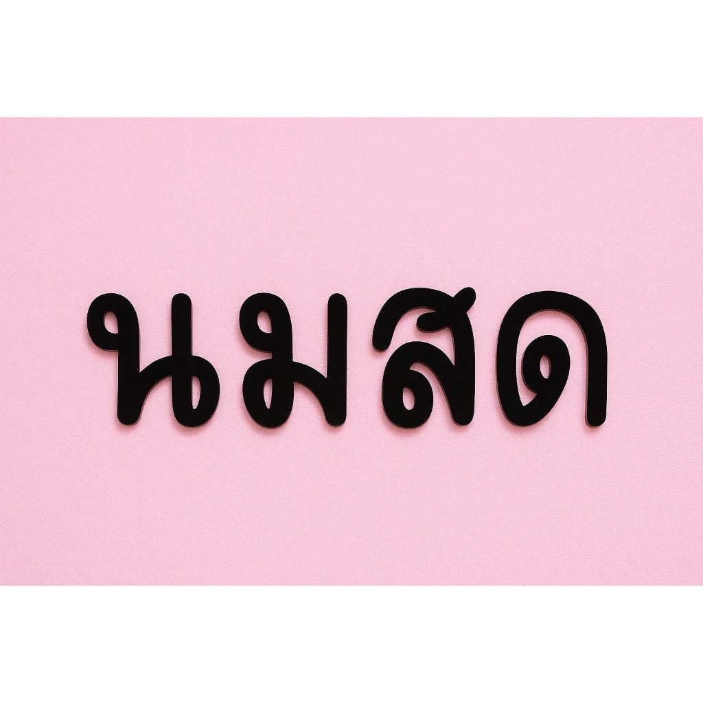 ตัวอักษรอะคริลิค ภาษาไทย สูง 7.5 ซม. 10 ซม. 12.5 ซม. 15 ซม.( F3 ) แจ้งข้อความทางแชทให้แอดมินนับตัวอักษรให้เพื่อกดสั่ง