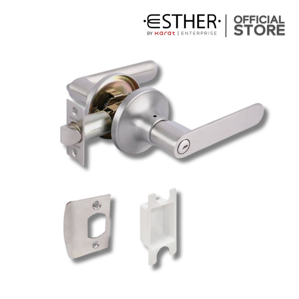 ESTHER มือจับก้านโยกประตูห้องน้ำ สำหรับความหนา 35-50 มม. รุ่น EAL-02-167-63