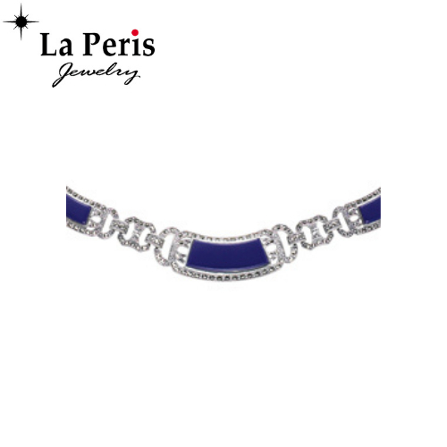 La peris สร้อยคอเงินแท้ประดับมาร์คาไซด์ ขนาด 71.8 g