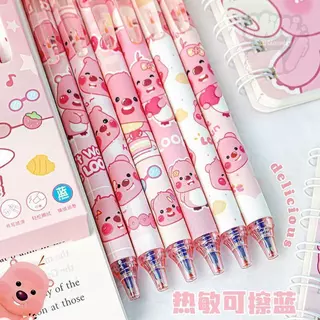 Kapibara Blue Erasable Pen ปากกาเจลกดความร้อนนักเรียน High-value Magic Eraser Press Pen ปากกา ลบได้