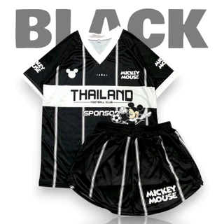 ( OAFSSET7 ) ชุดเซท คอวีลายการ์ตูน มิ้กกี้ TH 4สี มีกระเป๋า ฟรีไซส์/พลัสไซส์