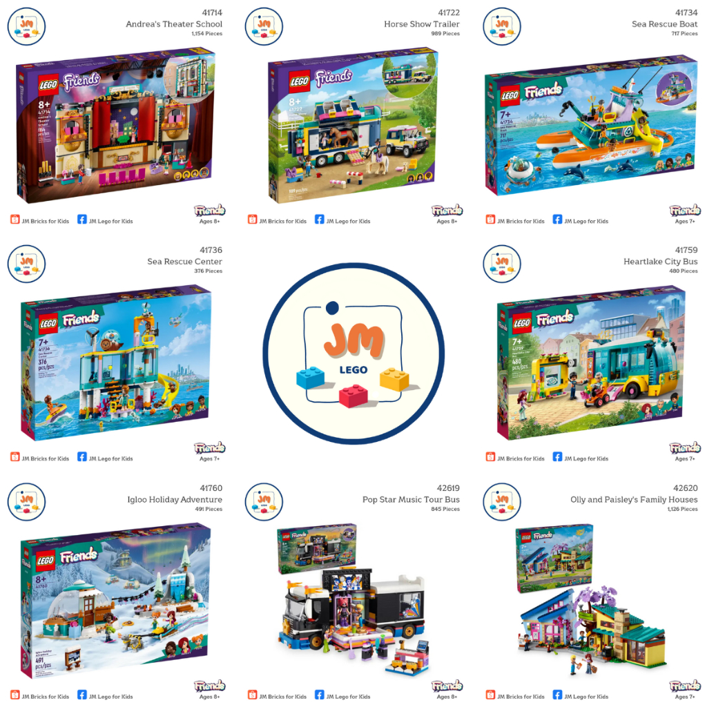 LEGO Friends 41714 41722 41734 41736 41759 41760 42619 42620 สำหรับอายุ 7 หรือ 8 ปีขึ้นไป Friend