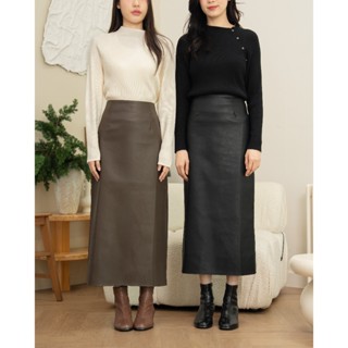 SK025 - Long Leather skirt
