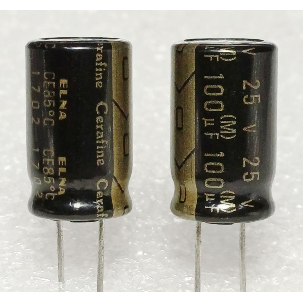 Elna Cerafine 100uf 25v For Audio Capacitor ตัวเก็บประจุ คาปาซิเตอร์