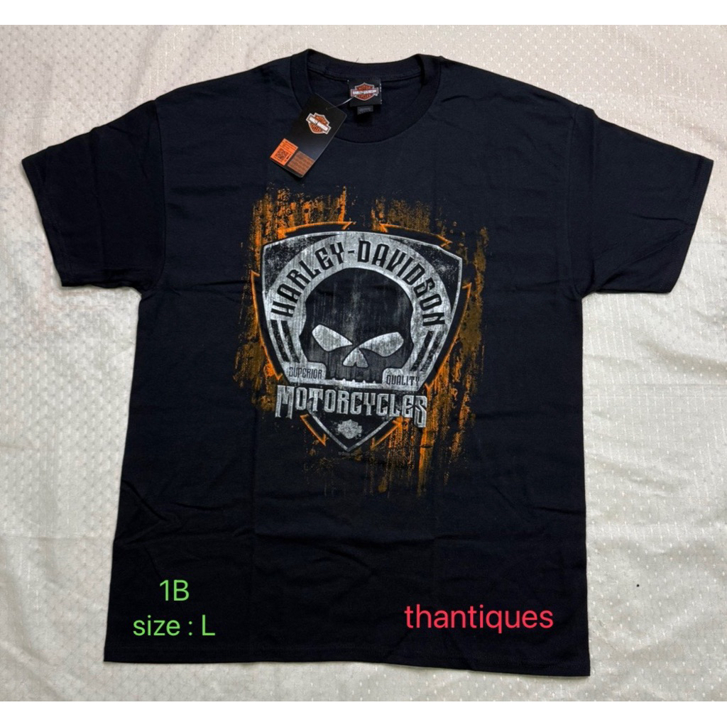 Harley Davidson แท้ เสื้อ เสื้อแขนสั้น แขนยาว ของแท้ จาก USA “WISCONSIN” ของใหม่มี Tag   เสื้อคอกลม size L