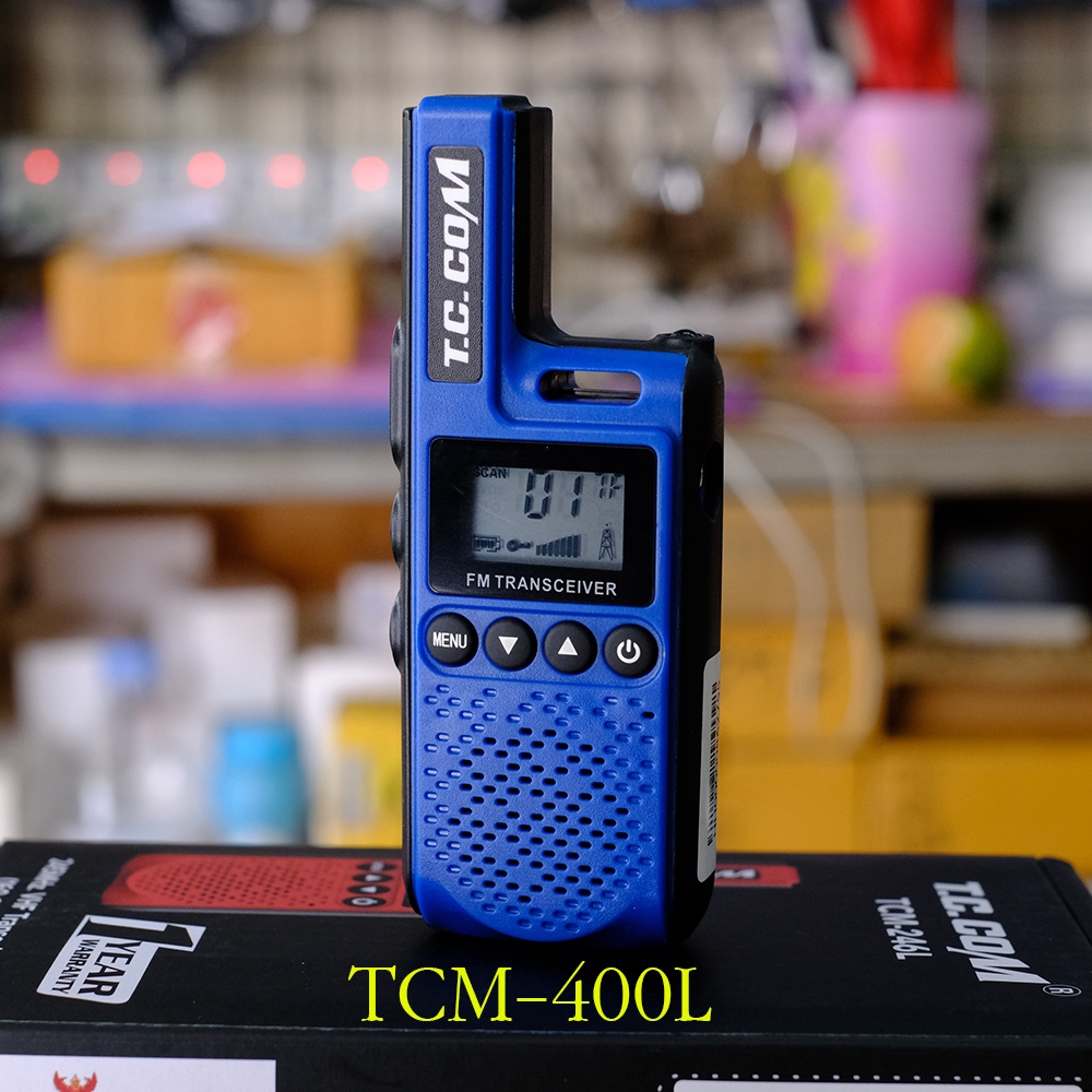TC.COM TCM-400L UHF ช่องใช้งาน 1600 ช่อง ตัวเครื่องเล็กพร้อมสายคล้องคอ มีทะเบียน มีประกันจากบริษัท ค