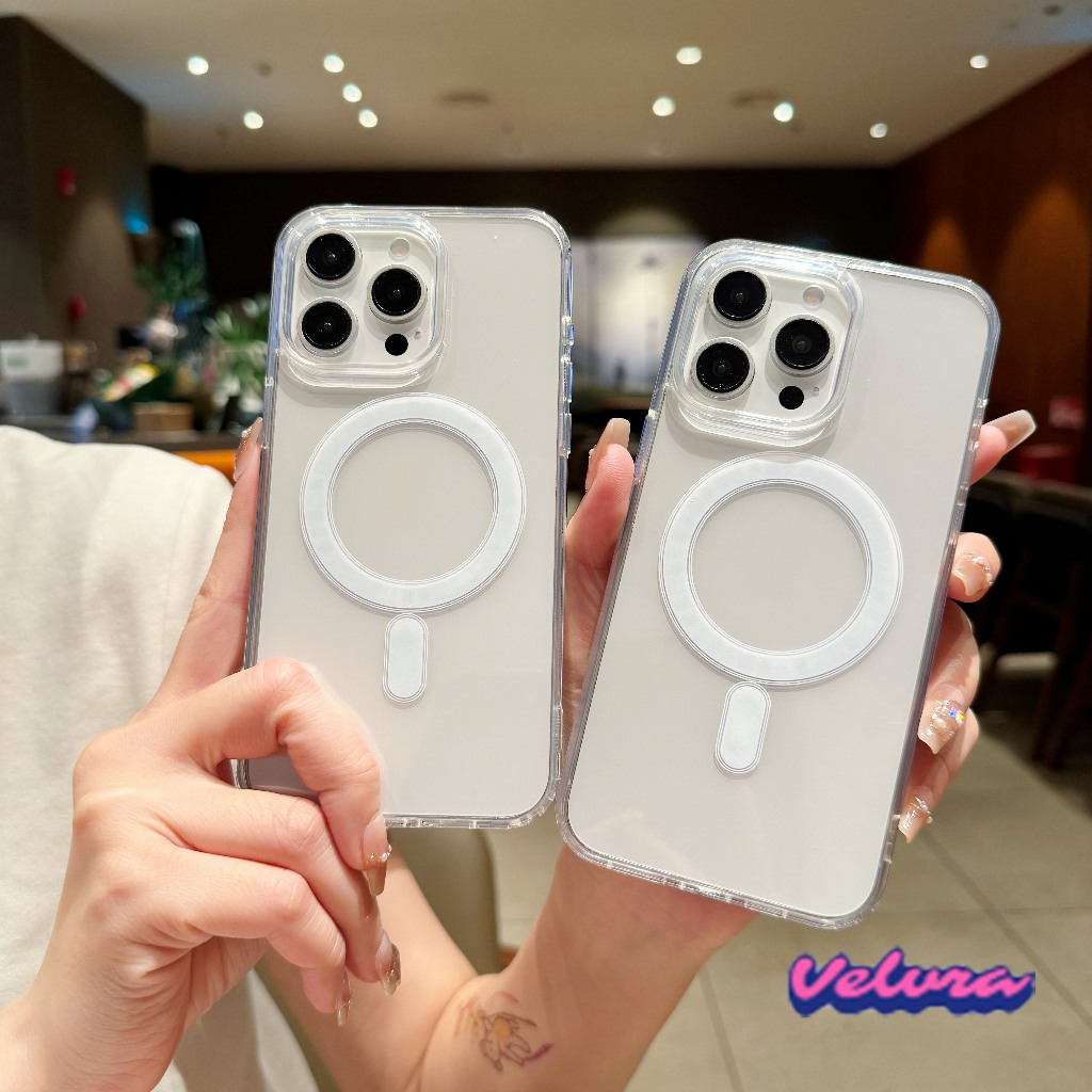 เคสใสกันกระแทก แม่เหล็กเคสสําหรับไอโฟน11 สำหรับIPhone16 14 13 12 15 promax 7P/8P X/XS โปร่งใส เกราะกันกระแทก สำหรับไอโฟน