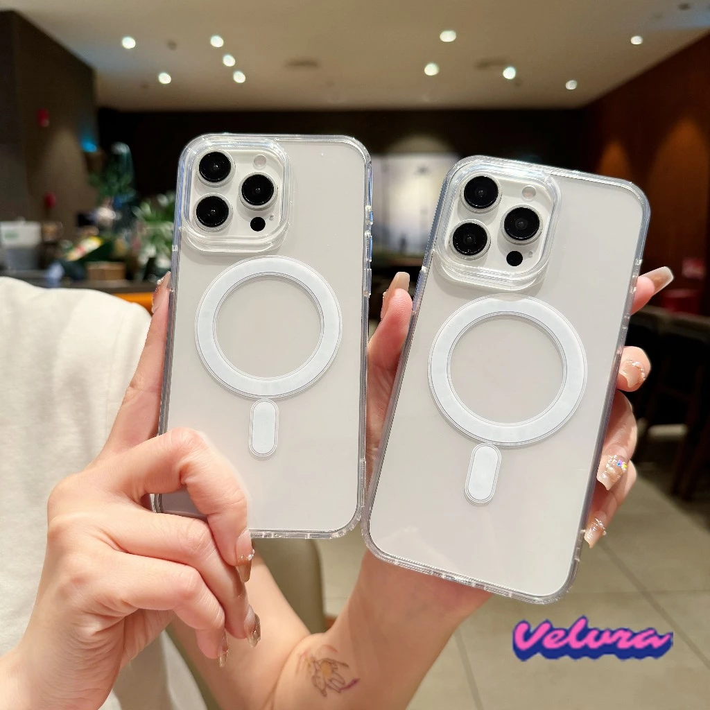 เคสใสกันกระแทก แม่เหล็กเคสสําหรับไอโฟน11 สำหรับIPhone16 14 13 12 15 promax 7P/8P X/XS โปร่งใส เกราะกันกระแทก สำหรับไอโฟน