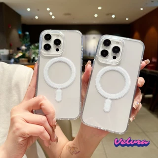 เคสใสกันกระแทก แม่เหล็กเคสสําหรับไอโฟน11 สำหรับIPhone16 14 13 12 15 promax 7P/8P X/XS โปร่งใส เกราะกันกระแทก สำหรับไอโฟน