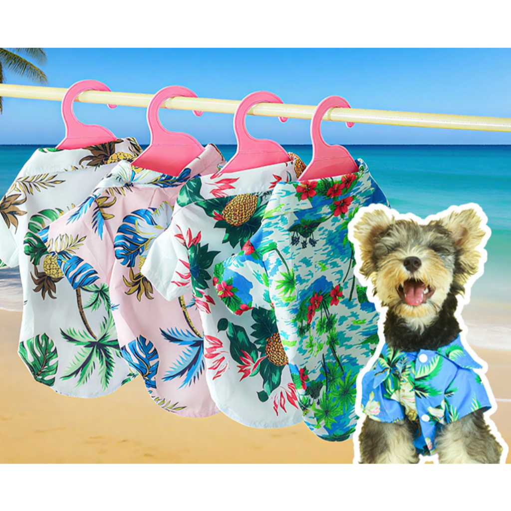 MG-349 เสื้อฮาวายสุนัข เสื้อฮาวายน้องแมว เสื้อสัตว์เลี้ยง สัตว์เลี้ยงแสนน่ารักของคุณเดินทางแฟชั่นใหม่ ราคาถูก พร้อมส่ง🐶🐱