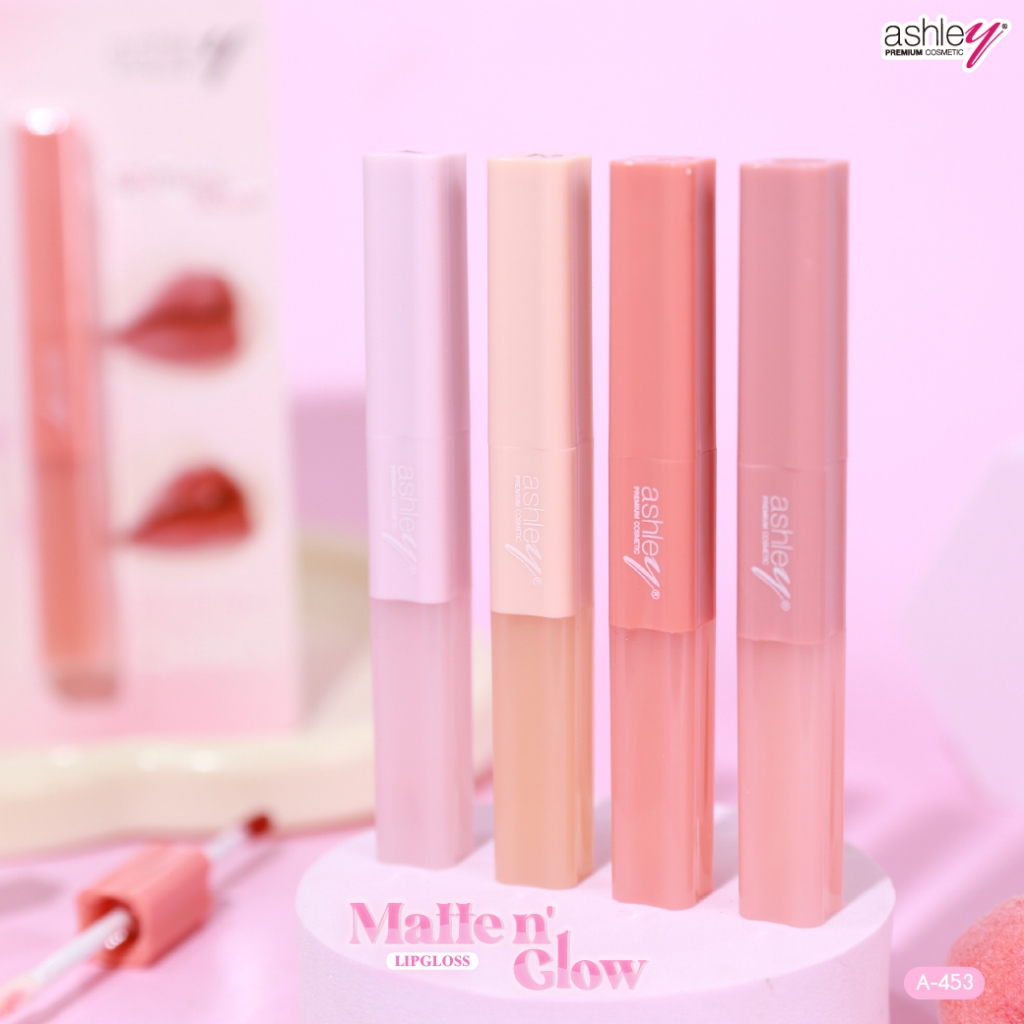 Ashley Matte N' Glow Lip Gloss ลิป 2 แบบในแท่งเดียว A-453