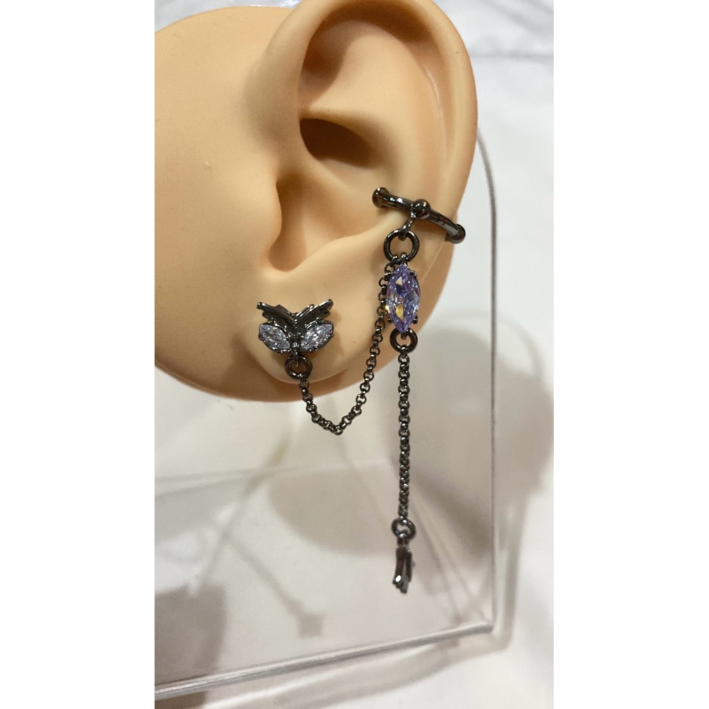 Dallar Cuff with Chain Earring