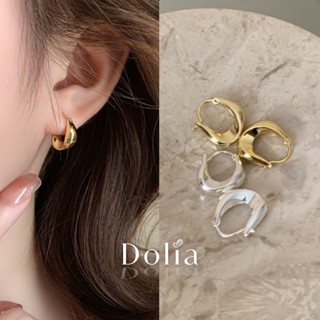 DOLIA [พร้อมส่งจากไทย] ต่างหูห่วงเงินแท้ S925 ต่างหูห่วงโลหะ…