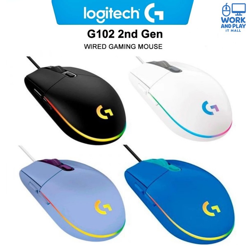 เมาส์เกมมิ่ง⚡️LOGITECH G102, G203, G502, G403 HERO LIGHTSYNC RGB 6 Button 8,000 DPI Gaming Mouse ประ