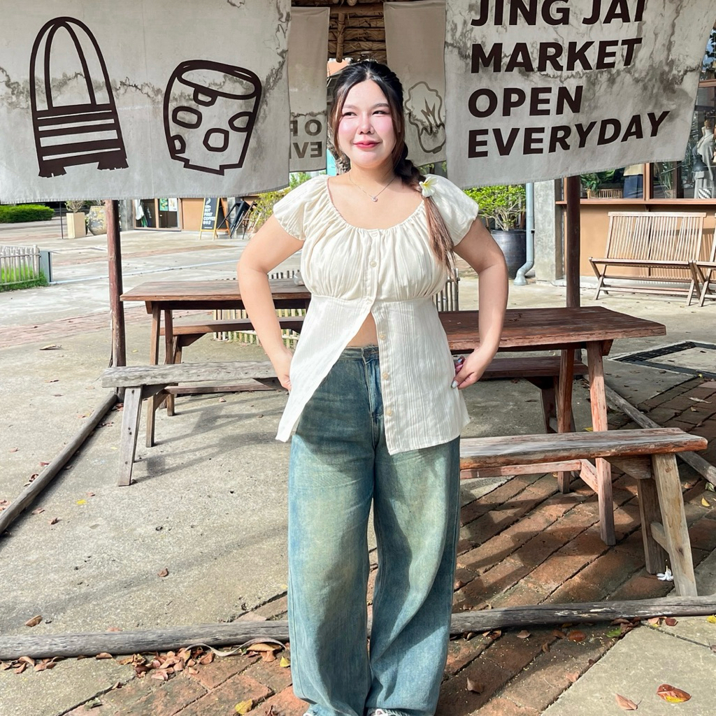 𝗖𝘂𝗽𝗰𝗮𝗸𝗲 𝗧𝗼𝗽 🧁🧸🥨 เสื้อสาวอวบ มินิมอลมินิใจ น่ารักๆ