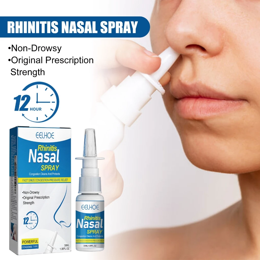 EELHOE nasal spray สำหรับผู้ใหญ่และเด็ก เพื่อบรรเทาอาการคัดจมูก คัดจมูก จาม และสเปรย์ดูแลจมูก.30ml