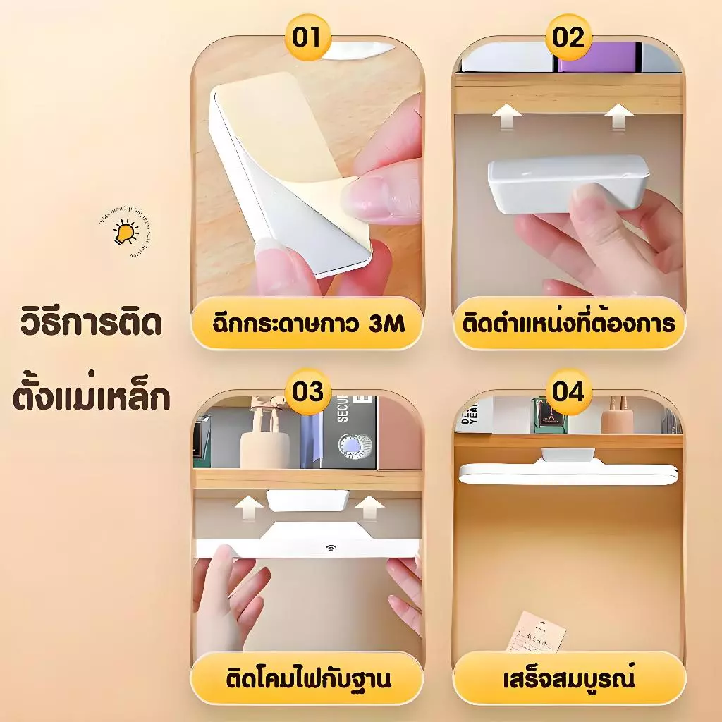 CHKAN โคมไฟตั้งโต๊ะ LED แม่เหล็ก ชาร์จ USB ปรับได้ 3 แสง thumbnail 9