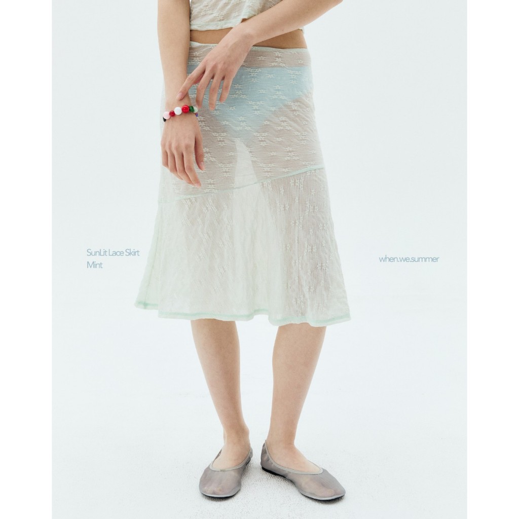 when.we.summer - Sunlit Lace Skirt (-เฉพาะกระโปรง-)