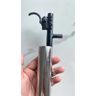 สูบจักรยาน + ท่อพักลมสแตนเลสเกรด304 ขนาด1.2 นิ้ว ยาว15 cm เชื่อมปิดพร้อมใช้งาน