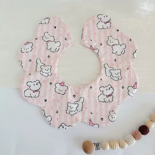 [มาใหม่]ผ้ากันเปื้อนเด็ก แบบเกาหลี ลวดลายสุดน่ารัก สามารถใช้ได้2ด้าน