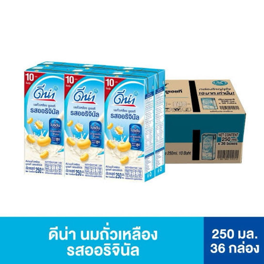 ยกลัง❗️❗️ ดีน่านมถั่วเหลือง 250มล. ยกลัง36กล่อง