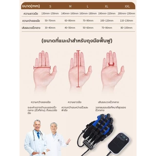 ถุงมือหุ่นยนต์ไฟฟ้า ถุงมือนวดบําบัดมือ ถุงมือหุ่นยนต์ฟื้นฟูสมรรถภาพ การรับประกันหนึ่งเดือน ส่งสินค้างจากรุงเทพ