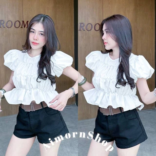 🔥aimorn_shop🔥เสื้อแขนตุ๊กตา แขนพอง แต่งสม็อคตัวพอง น่ารักๆ ลุคคุณหนูสุดๆ