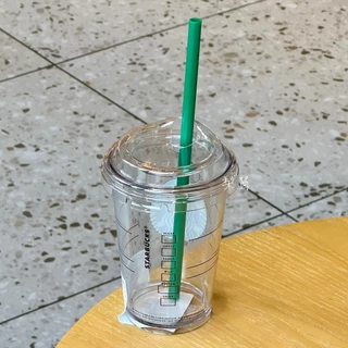 ❤️จัดส่งตลอด 24 ชั่วโมง❤️STARBUCKS Siren Mini Cold Cup 300ml พร้อมฝาปิด+หลอด แก้วพลาสติกหนา งานแข็งแรง