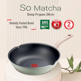 Tefal So Matcha กระทะก้นลึก ขอบหยัก ขนาด 28 ซม. ก้นอินดักชั่น รุ่น G1796695 เคลือบไทเทเนียม