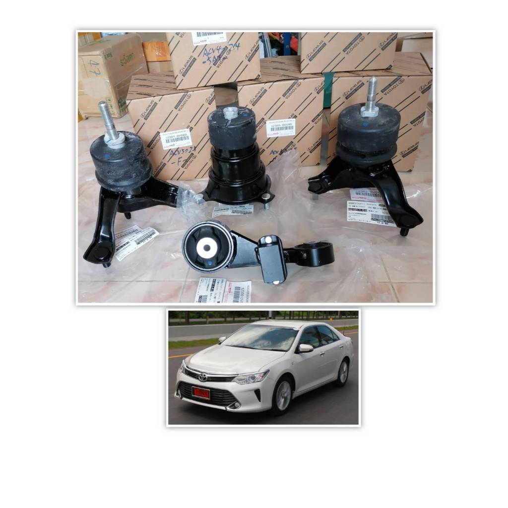 ยางเเท่นเครื่องเเท้ TOYOTA CAMRY ACV50-51 เครื่อง 2AR 2.5เเท้TOYOTAผลิตJAPAN ชุด4ตัวสินค้านำเข้ามาเองประกัน6เดือน
