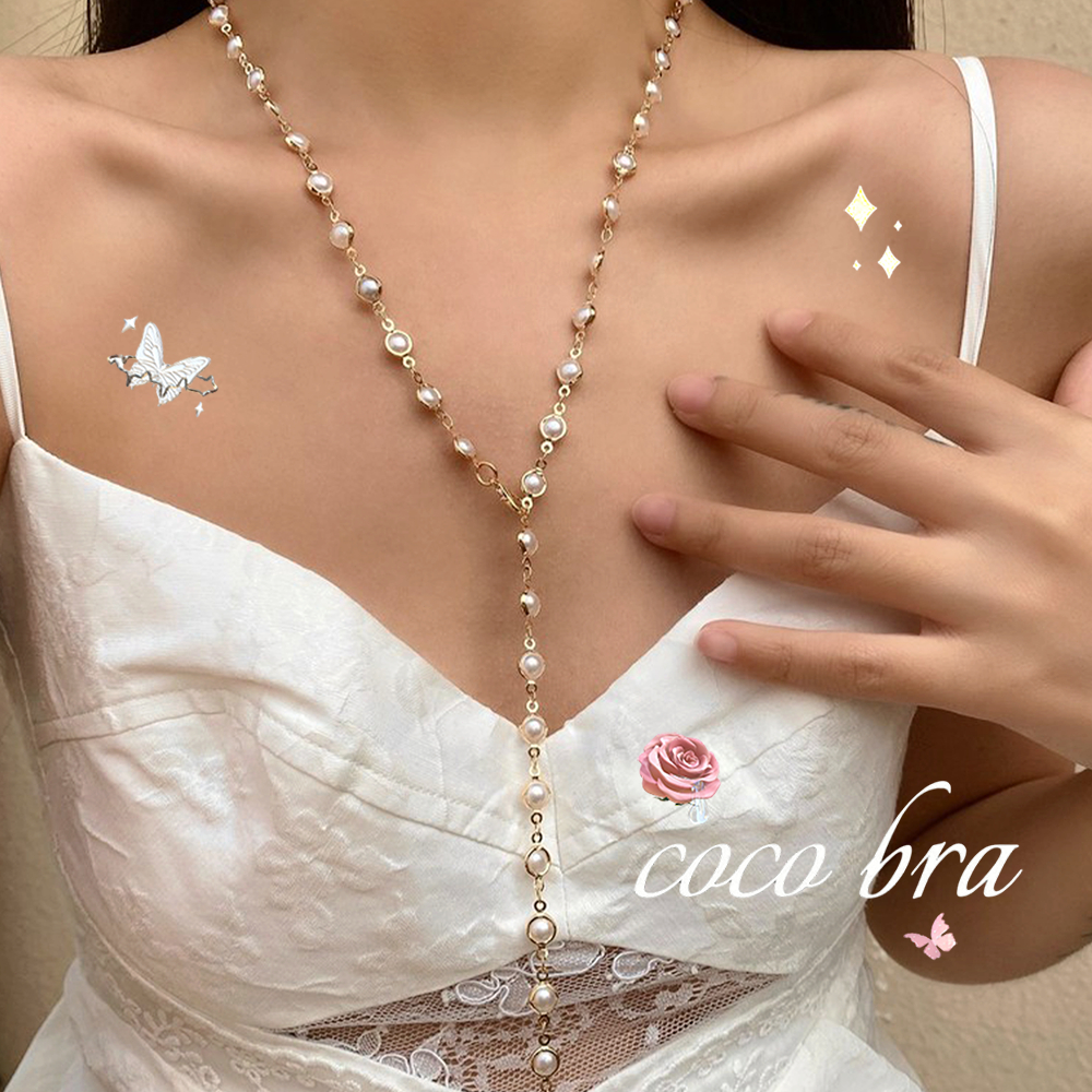 🌸พร้อ​มส่ง🌸สร้อยคอโบฮีเมีย หัวใจที่มีสีสันเพทายมุกจี้ ยาว เครื่องประดับโลหะ สำหรับผู้หญิง