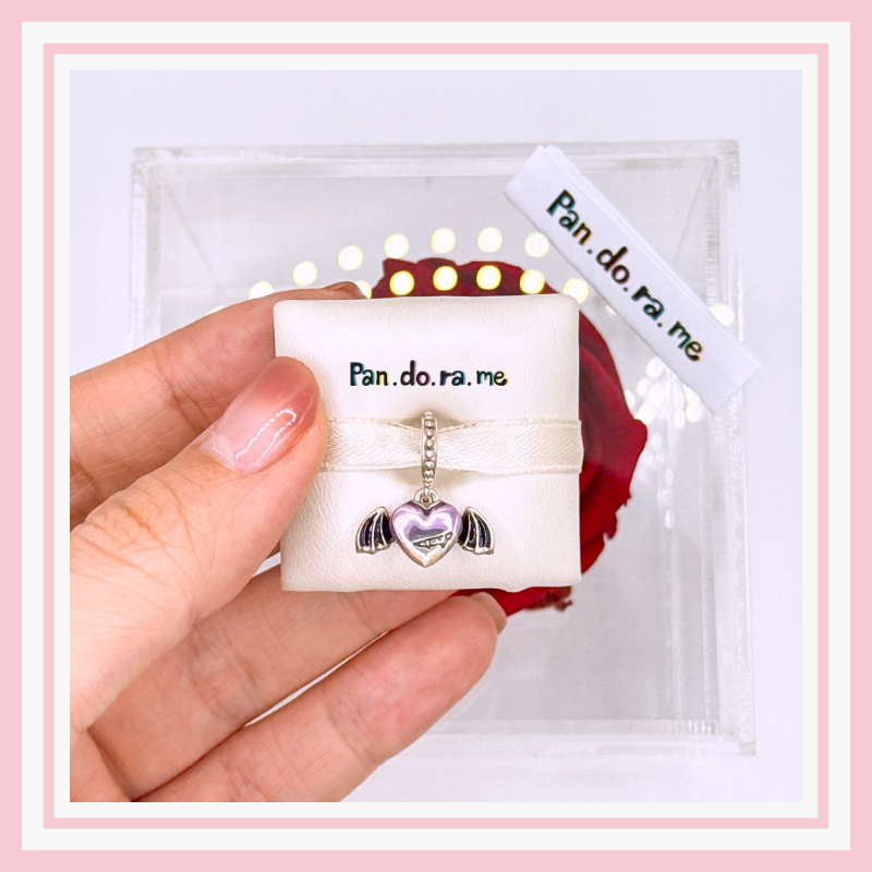 [พร้อมส่ง สินค้าแท้ 💯]**ติ้งหัวใจแพน.โด.ร่า** pan.do.ra Vampire Winged Heart Dangle Charm