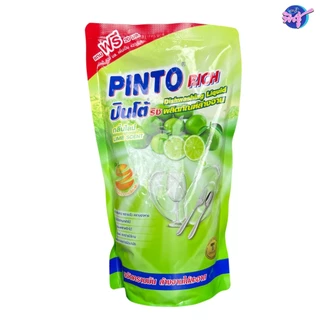 [ยกลัง 24 ถุง] Pinto ปินโต้ น้ำยาล้างจาน สูตรเข้มข้น ถุงขนาด 400มล. 7in1 มี6กลิ่น