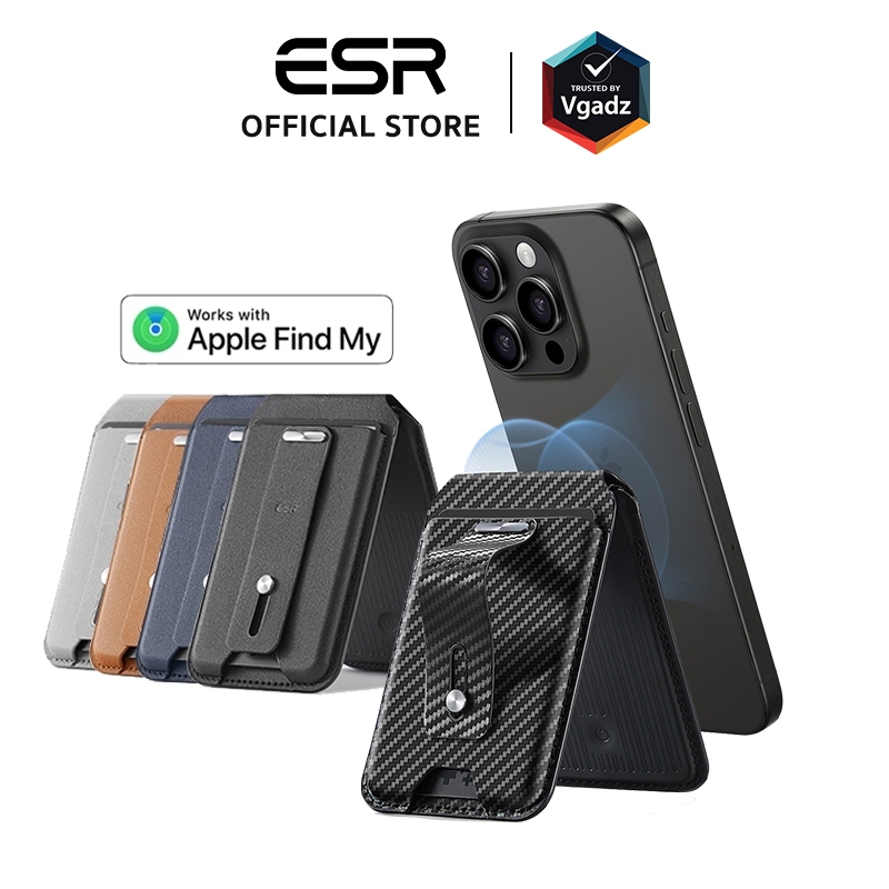 ESR ที่ใส่บัตรติดหลังมือถือแบบตั้งได้ รุ่น HaloLock Geo Wallet Stand By Vgadz