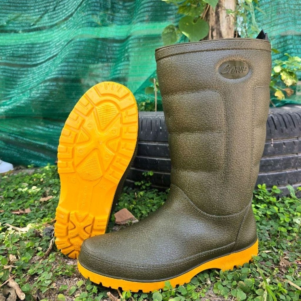 รองเท้าบูท กันน้ำ กันลื่น แถมแผ่นรอง CANUE  พร้อมส่ง - รูปที่ 5
