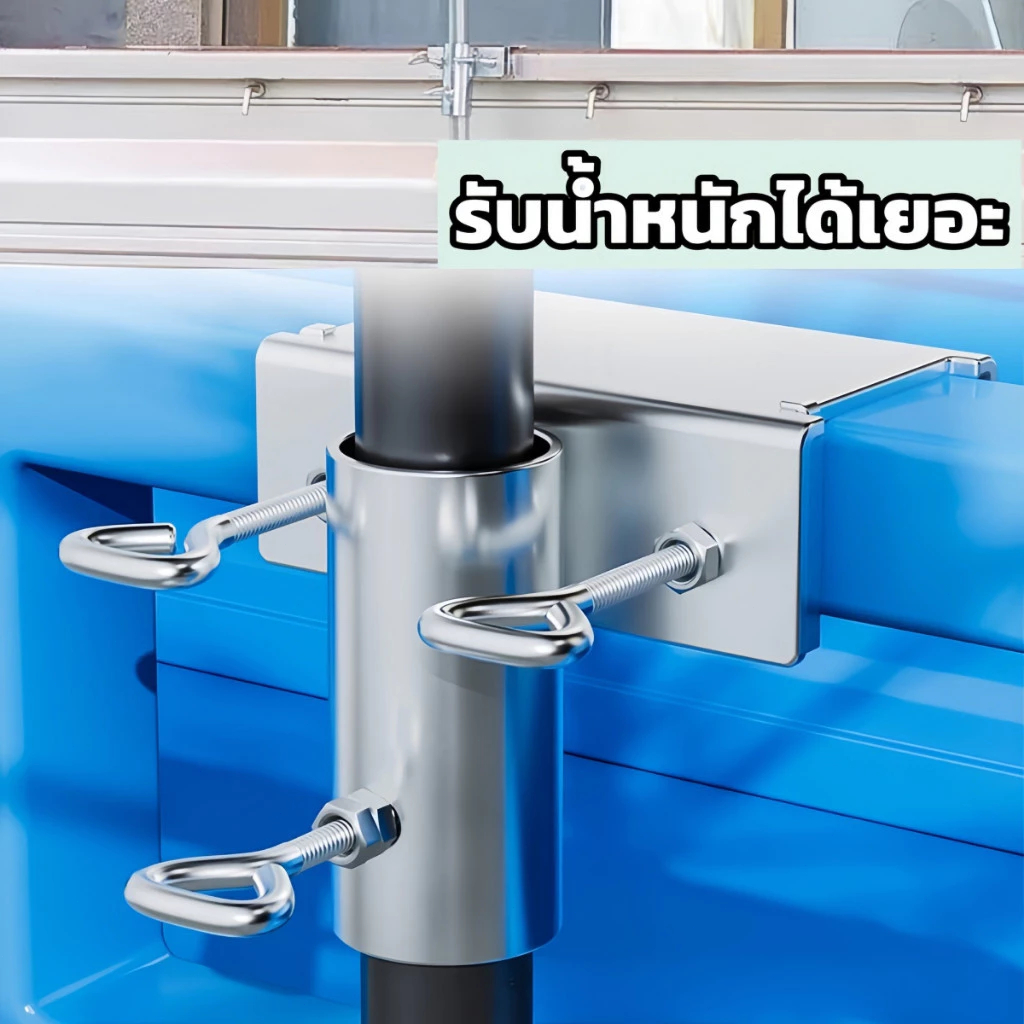 PAขาตั้งร่ม ตัวล็อคร่มยึดราว ที่ยึดร่ม สำหรับยึดที่บังแดดบังฝน ที่วางร่มกันแดด ขายึดร่ม สำหรับรถเข็น สำหรับแม่ค้า สำหรับ