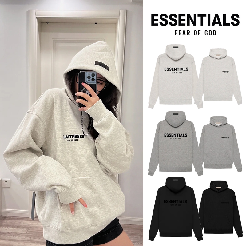 New เสื้อฮู้ด Fear Of God Essentials Hoodie แท้100% สําหรับผู้ชาย และผู้หญิง หลวมเสื้อฮู้ด