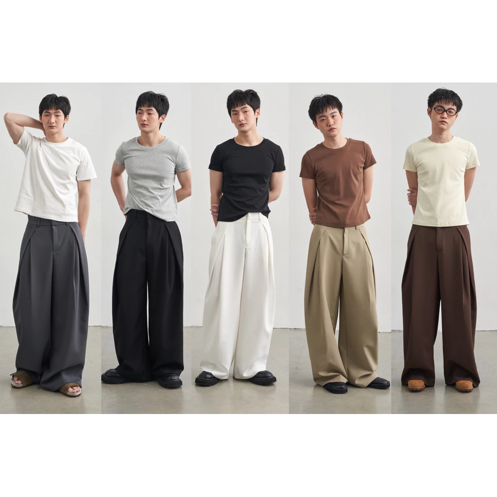 Orbit Wide Pants กางเกงขากว้างทรงกระบอกใหญ่ A3,A4