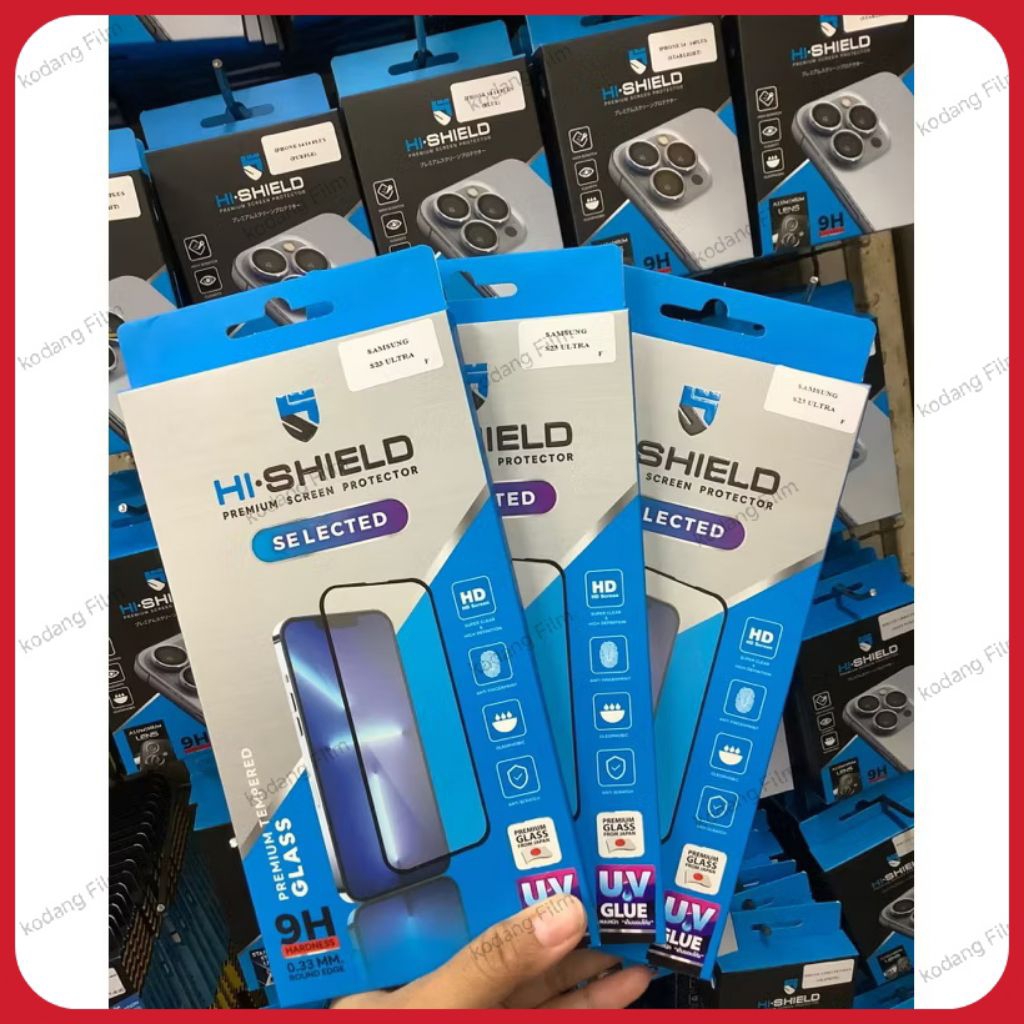 Hi-Shield Selected ฟิล์มกระจกกาว UV Samsung 3D UV Glue S23 ultra S23ultra