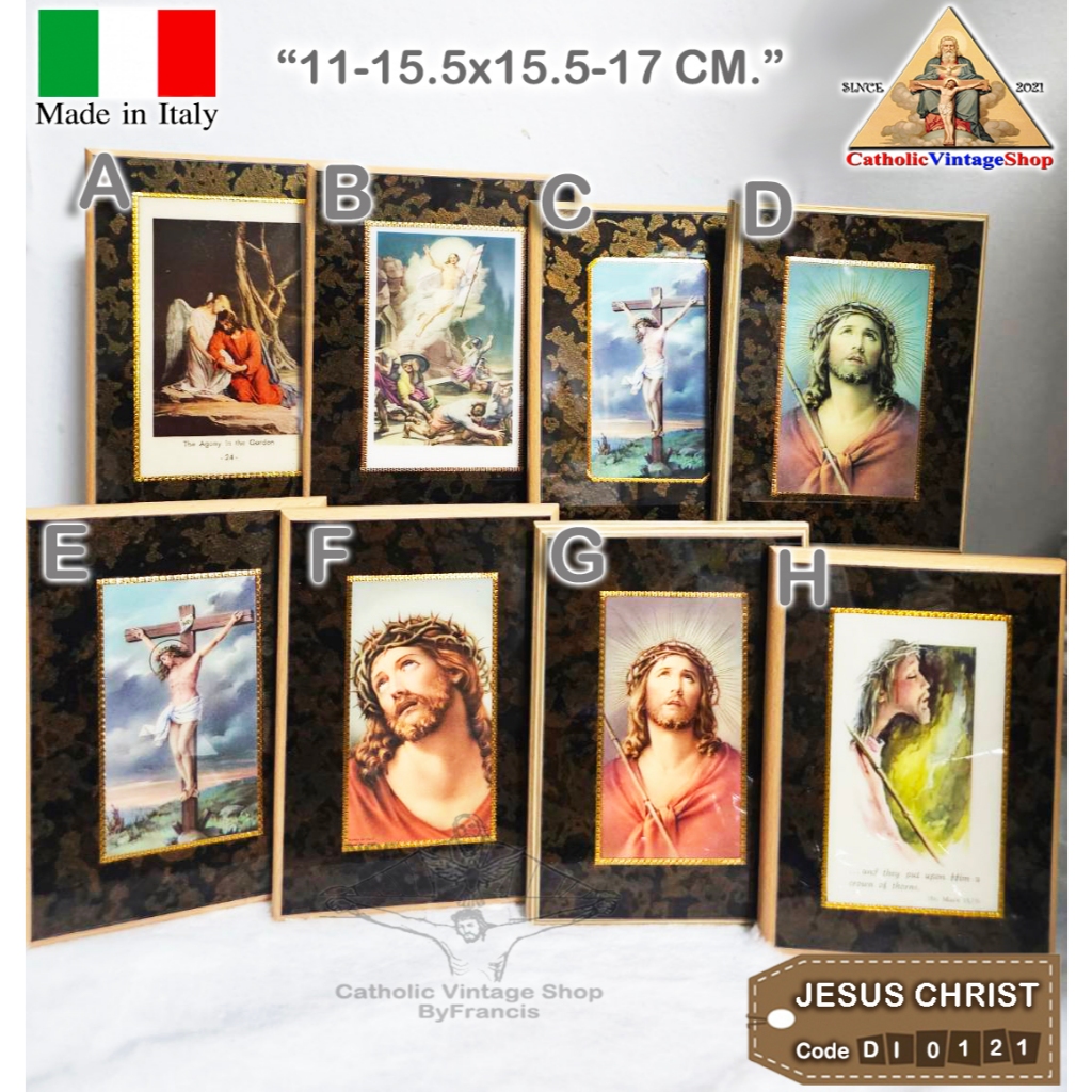 รูปกรอบวิทย์ พระคริสต์ พระเยซู คาทอลิก คริสเตียน รูปตั้งโต๊ะ Catholic Jesus #DI0121
