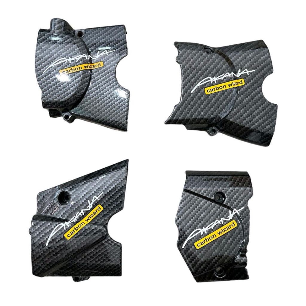 ฝาครอบสเตอร์หน้า คาร์บอน 5D เวฟ110i (2009-2020) sonic wave100 wave125 แถมสติ๊กเกอร์ Akana จัดส่งวันต่อวัน